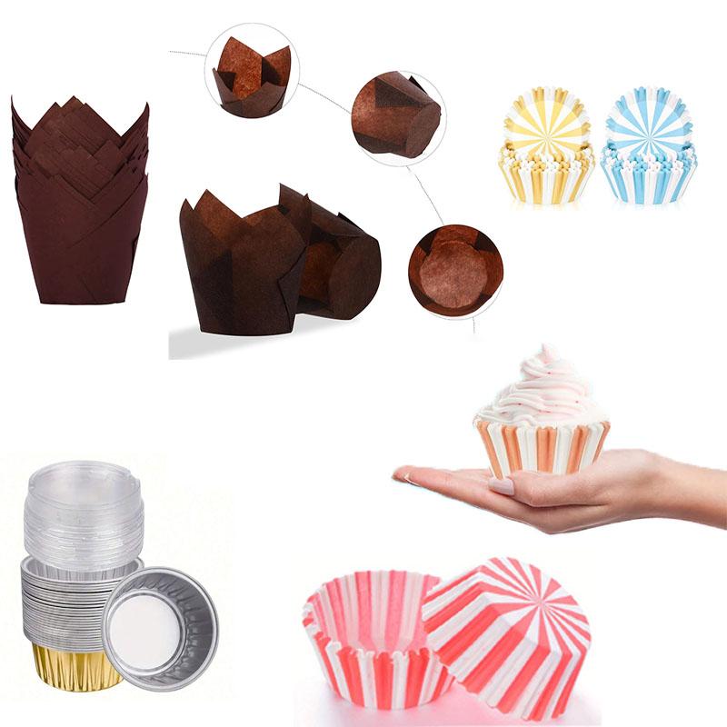 Muffinförmchen Backförmchen Antihaftpapier Muffinförmchen Dekorative Hüllen für Cupcakes Kuchen Desserts Süßigkeiten Verpackung