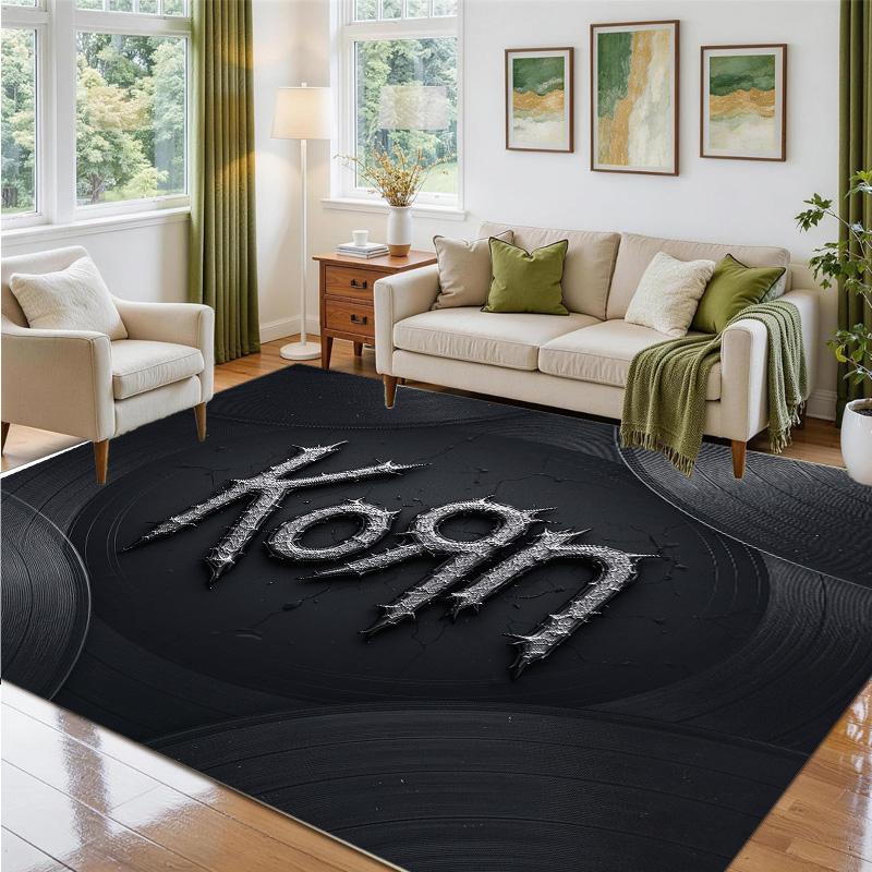 Korn Design Crystal Velvet Rug Soft Decorative Mat for Bedroom Entrance