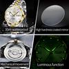 OLEVS 9956 Mens Watch Original Fashion Automatic Mechanical Watch For Man Waterproof Luminous Reloj Hombre Dual Calendar Display