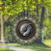 Ice Dragon Wind Spinner 3D Metal Art Decor with 360 Rotating Hook for Outdoor Indoor Garden Patio Yard Housewarming Gift Weather Resistant