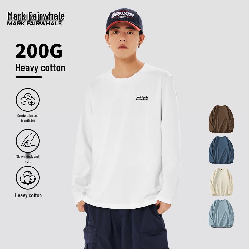 

Mark Fairwhale Men s Loose Fit Heavy Cotton Long-Sleeve T-Shirt 4XL