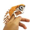 3D Printed Barn Owl Flexible Articulated Owl Model Lifelike Bird Sculpture Collectible Desk Toy for Stress Relief
