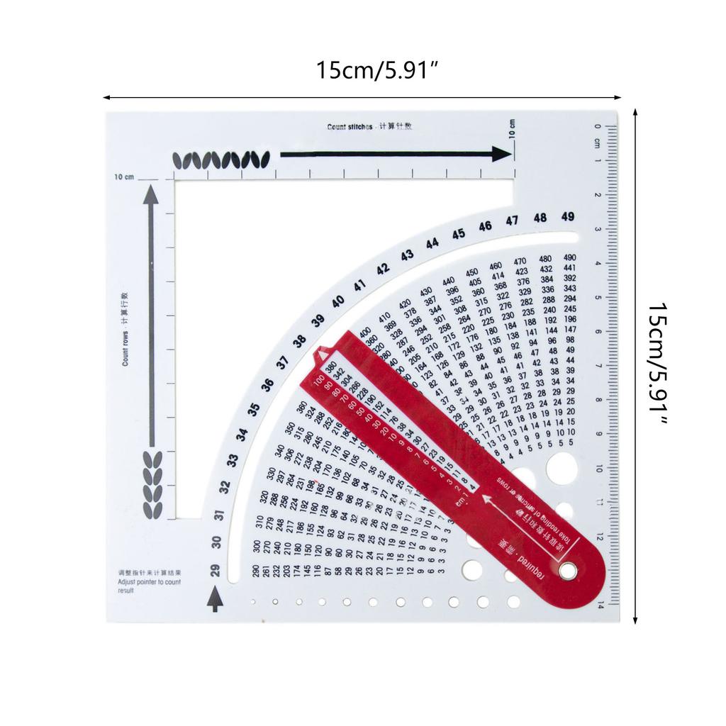 Knitting Gauge Converter Knitting Stitch Calculator Counting Frame Ruler Big Eye Needle Knitting Tool Sweater Crochet