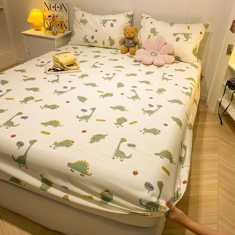 Bonenjoy 1pc Reine Baumwolle Spannbettlaken Mit Elastischen Cartoon Auto Druck Bettbezug Einzel Queen Size Unterlaken(Kein Kissenbezug)