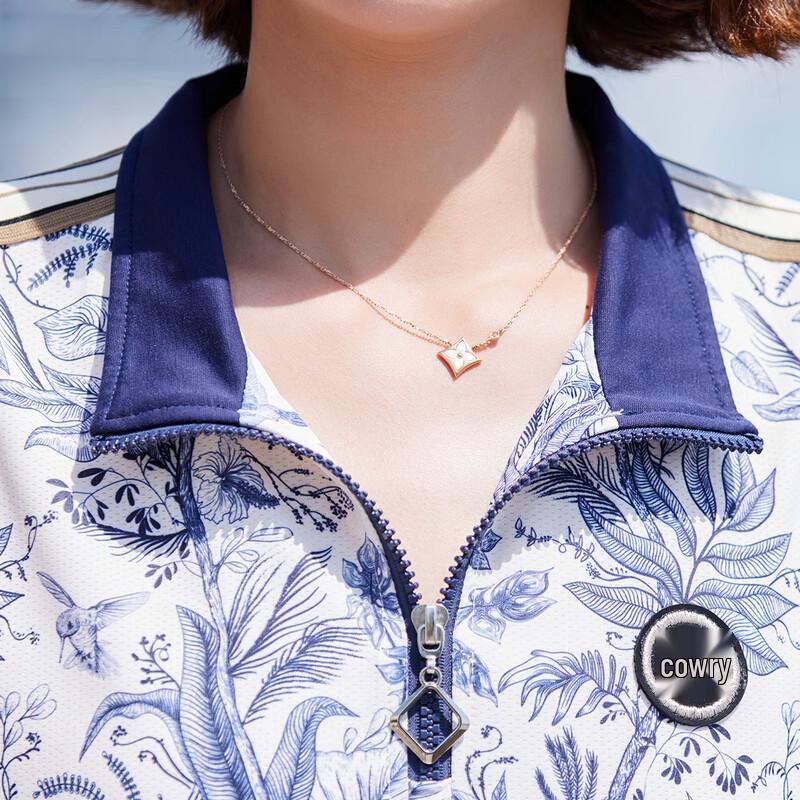 Pasite Women's Chinese Style Floral Print Summer Two-Piece Set