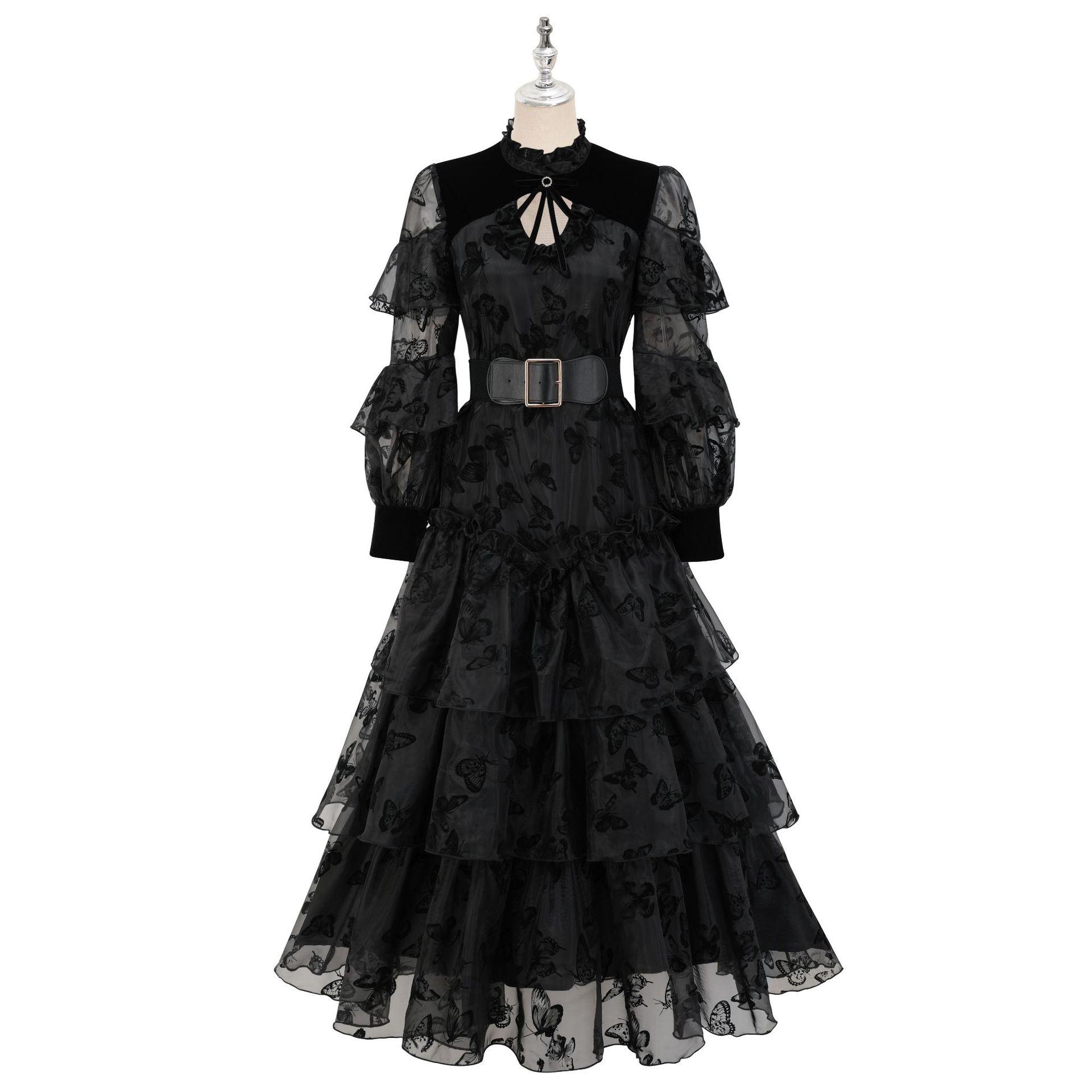 

Черное платье Милая личность Ниша Торт Платье Платье Бабочка XL чёрный