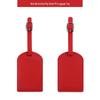 Customizable Soft PU Leather Luggage Tag with Logo and Travel Info Slot