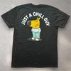 Phillip Bankss Just A Chill Guy Graphic T- Shirt Mens Medium Black Meme Tee