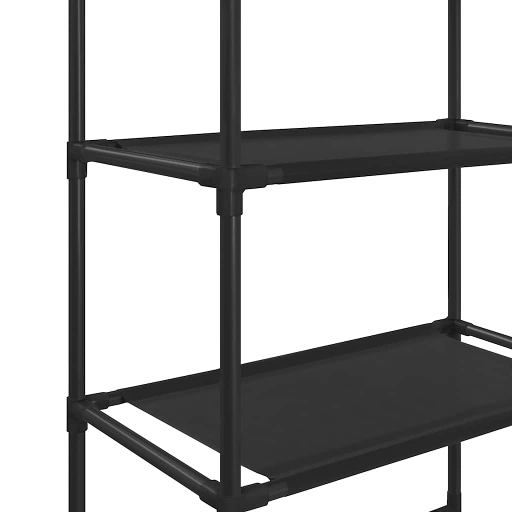 Scaffale per WC con 3 Ripiani Nero 53 x 28 x 169 cm