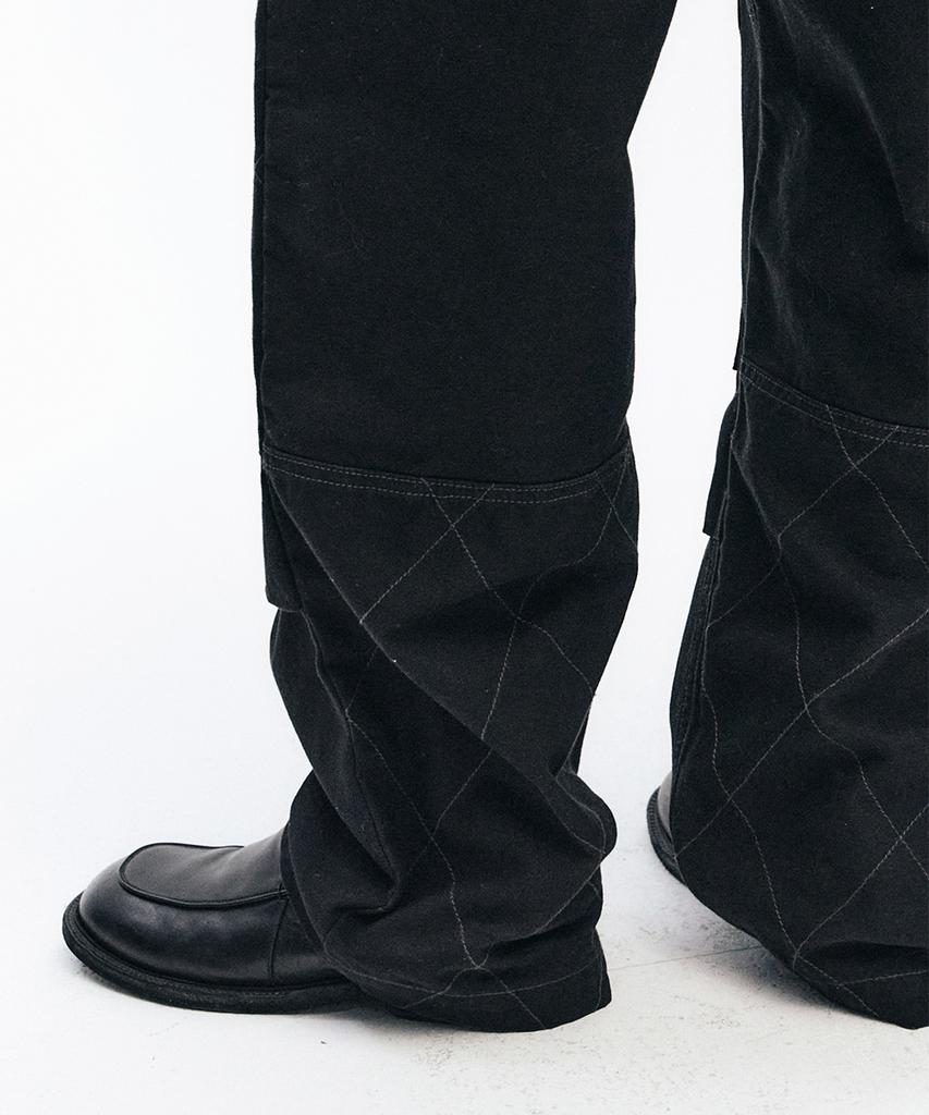 INTEMPOMOOD Honeycomb Double Knee Work Pants_Black