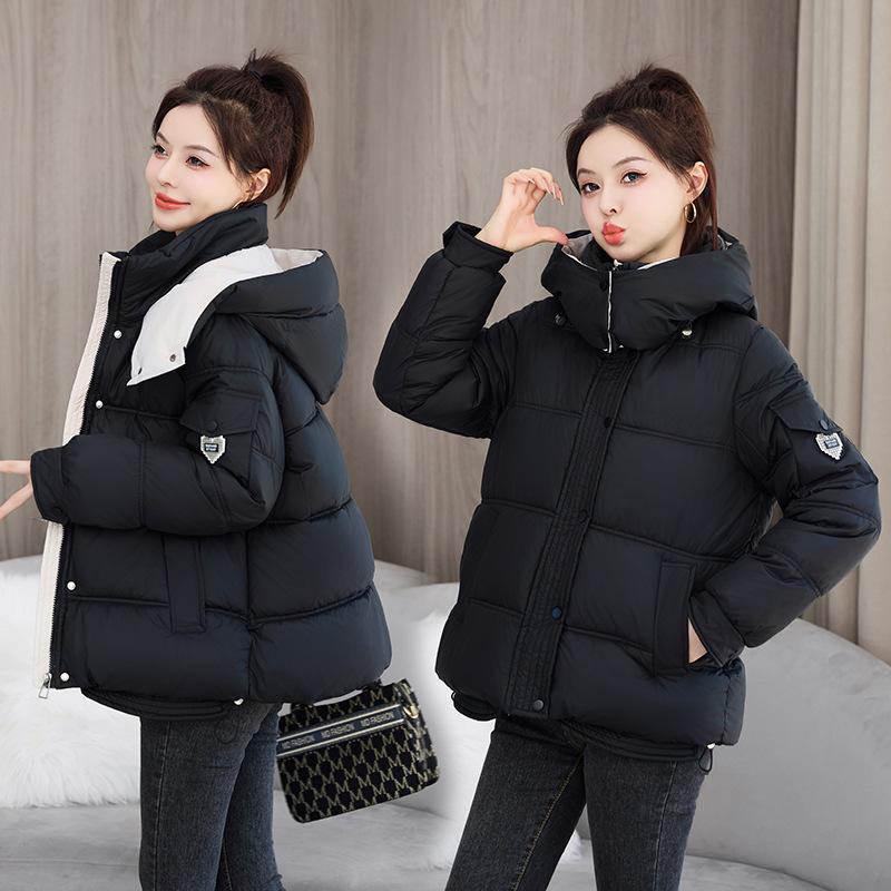 2026 Winter New Down Cotton Jacket Women's Short Thickened Bread Jacket Korean Version Loose Student Cotton Jacket
