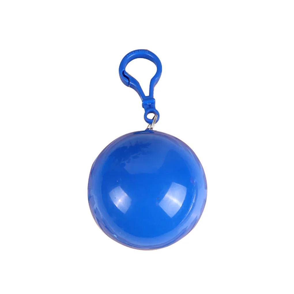 

Портативный детский дождевик, одноразовое водонепроницаемое пальто, дорожная пластиковая куртка-дождевик для девочек и мальчиков, подвеска с подвеской в виде шара темно-синий