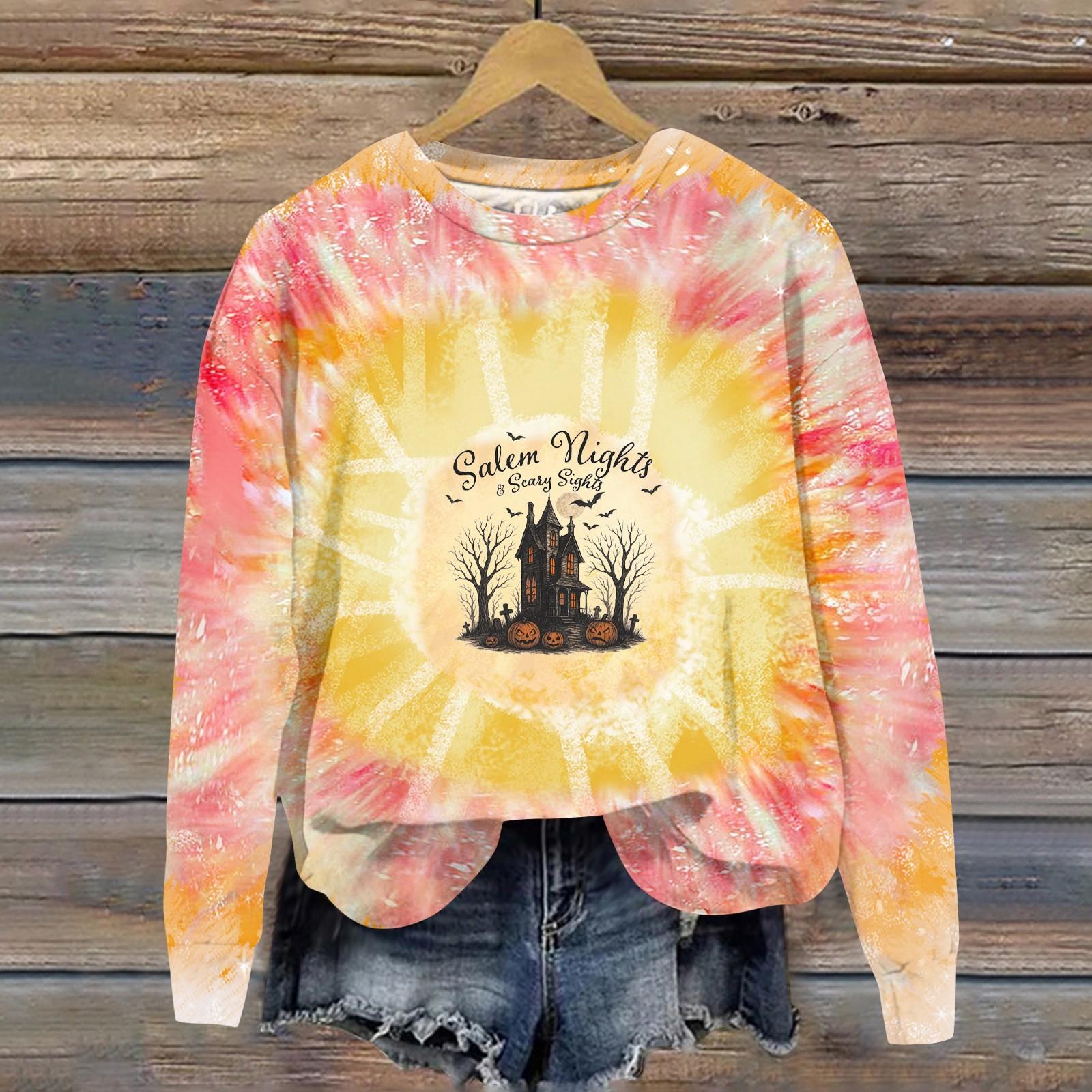 

Жіночий модний світшот з принтом, з довгим рукавом, вільного крою, з круглим вирізом, топ на осінь XL