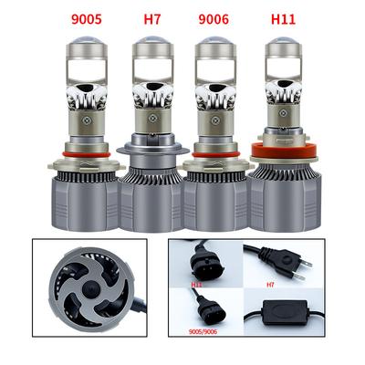 2PCS 100W H4 LED Len Mini Bombillas de Faro Proyectores Bi-LED Faro Para Coche Moto