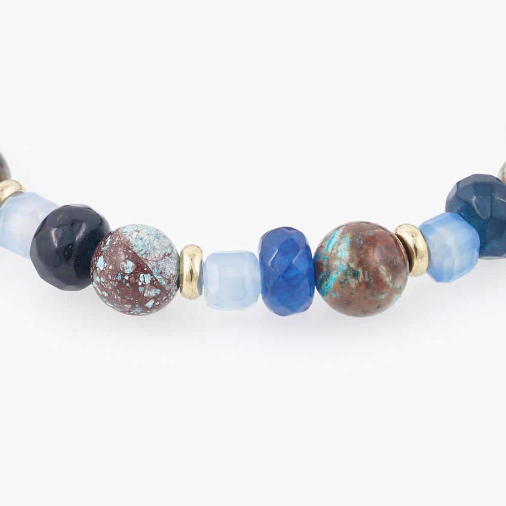 Jbans Classic Triple Awesome Mixed Gemstone Bracelet (C2501Ac1225_Bl)