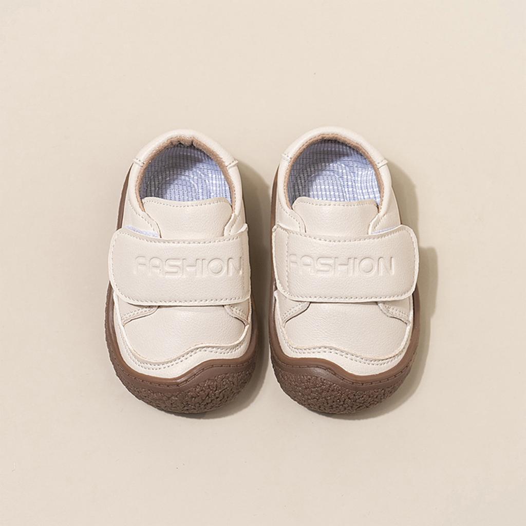 Toddler Boys Girls Soft Sole Shoes Infant Anti-Kick Closed Toe Leather Baby Prewalker Footwear with Adjustable Strap for Early Walking