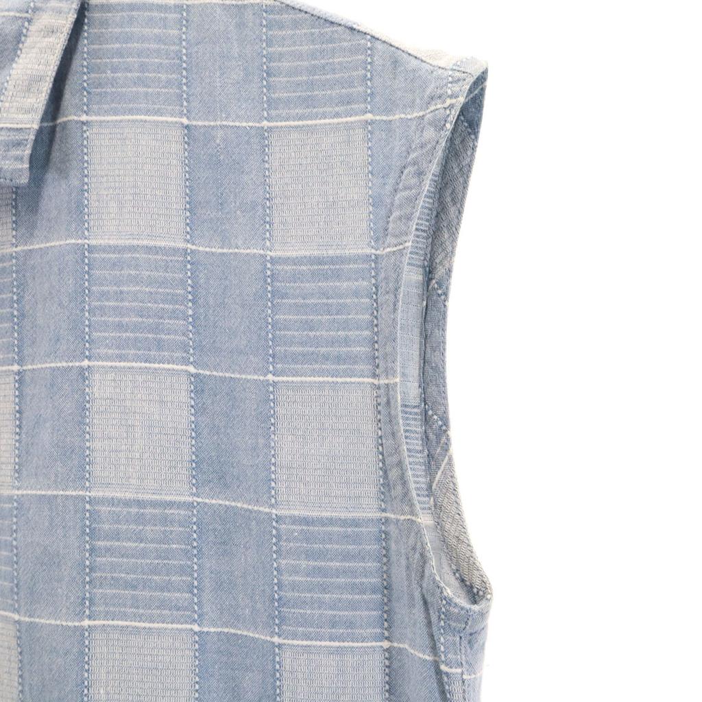 I.S. ISSEY MIYAKE 90s Made in Japan Old Check Pattern No sleeve Shirt dress Women Used