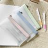 1pcs Transparent Frosted Cosmetic Bag Women Makeup Bag Travel Bathing Wash Pouch Toiletries Organizer Student Stationery Storage Bags
