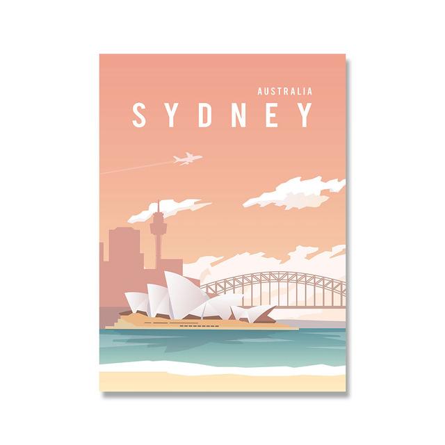 Hd Print Canvas Art Painting Spain Hanoi Holland China Bubai Sydney Vintage Travel Cities Landscape Posters Wall Art Picture