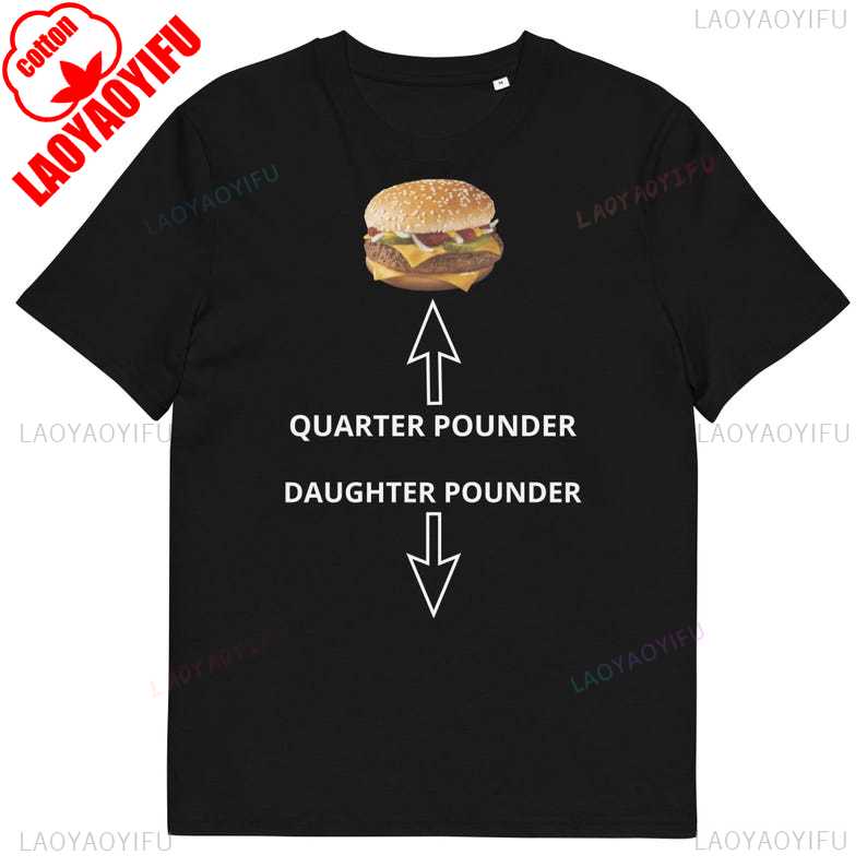 Quarter Pounder Funny Tshirt For Unisex Wounisex Summer Fashion Casual Comfortable Soft Cotton Tops Print Pattern Retro Streetwear