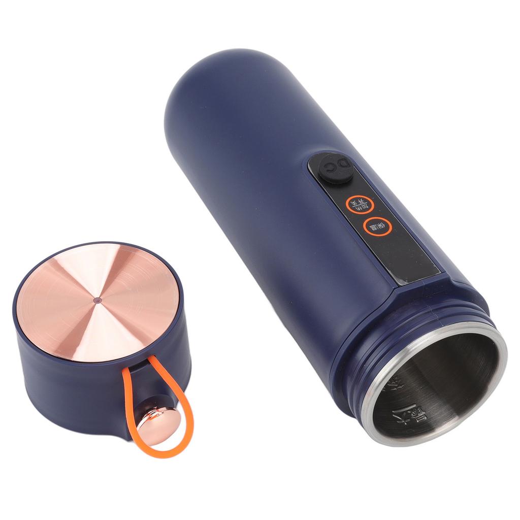 Heated Mug 460ml 12H Thermal Insulation Stainless Steel Travel Car Heating Electric Cup