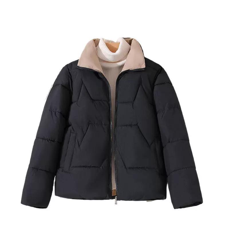 Cotton-padded Jacket Women's Autumn and Winter Korean Version of The Short Stand-up Collar Cotton-padded Jacket Thickened Warm Padded Jacket Jacket