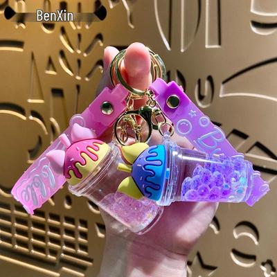 New Arrival Bubble Bead Milk Tea Cup Acrylic Keychain - Cute Bag or Car Ornament