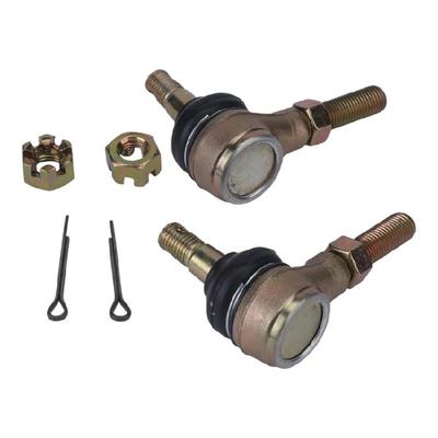 Go Kart Steering Rod End Style Ball Joint Pair, M10 X 10 Linkage Service Set with Dust Boots, Lock Nuts, and Cotter Pin Repair Hardware