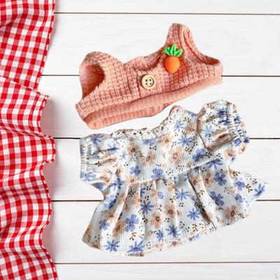 20cm Doll Clothing Set with Dress and Vest for Plush Toys