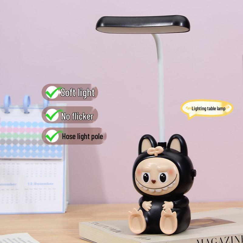 Lumină de noapte Labubu de desene animate, lampă de masă USB pentru copii