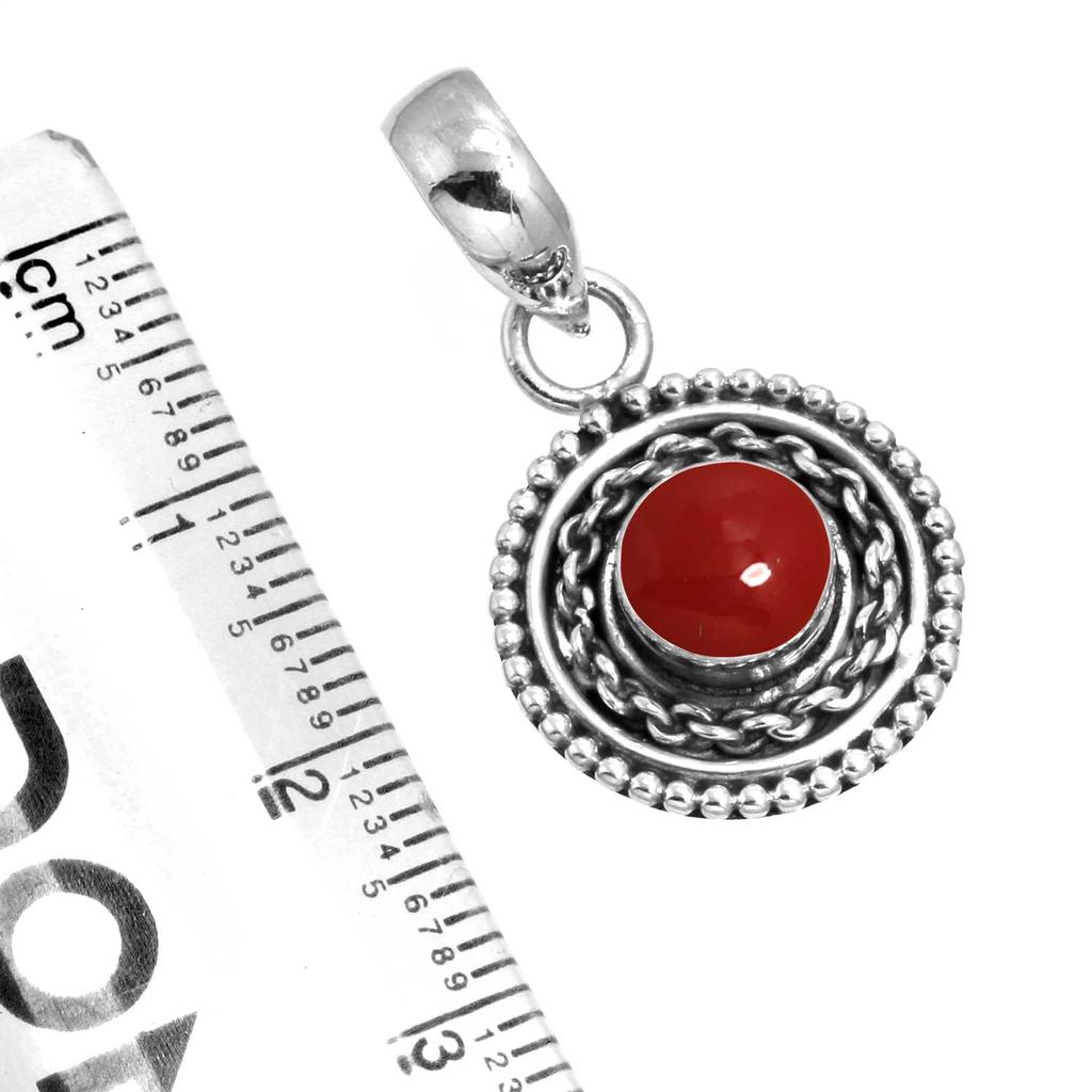 925 Sterling Silver Pendant Women Gemstone Handmade Jewelry Engagement Gift Malachite Moonstone Rose Quartz Red Stone Smoky Topaz Tiger Eye Boho