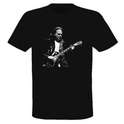 Neil Young Rock Folk Guitar Legend Music Black Unisex T-shirts