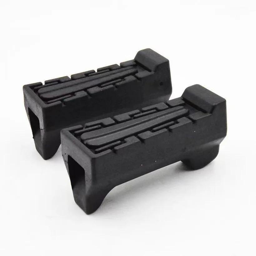 2Pcs Black Front Foot Rest Peg Rubbers Footrest Handlebars For Yamaha YBR 125