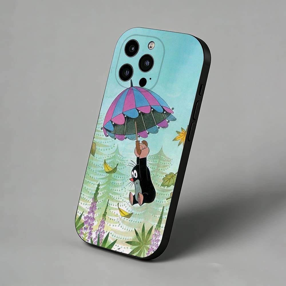 

Cartoon L-Little Mole iPhone Case For 17 Air 16 Pro Max 16e 15 Plus 14 13 12 11 Back Protector Cover iPhone16plus