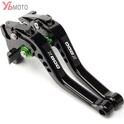 High Quality Motorcycle Green CNC Adjustable Clutch Brake Levers For Kawasaki Z800 Z800E 2013 2014 2015