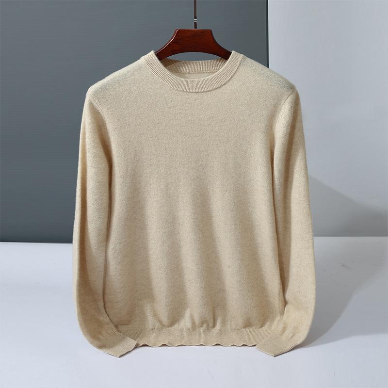 Cashmere sweater crew neck sweater loosely knitted new inner wool sweater