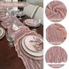 Lilac Purple Cheesecloth Table Runner Boho Rustic Gauze Lavender Table Runner Wedding Party Baby Shower Birthday Home Decoration