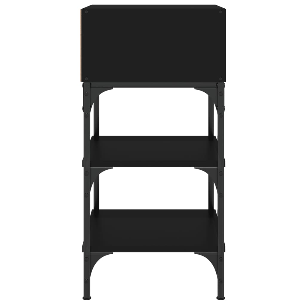 Nightstands (2 Pcs) Black 35 X 34.5 X 70 Cm Particleboard