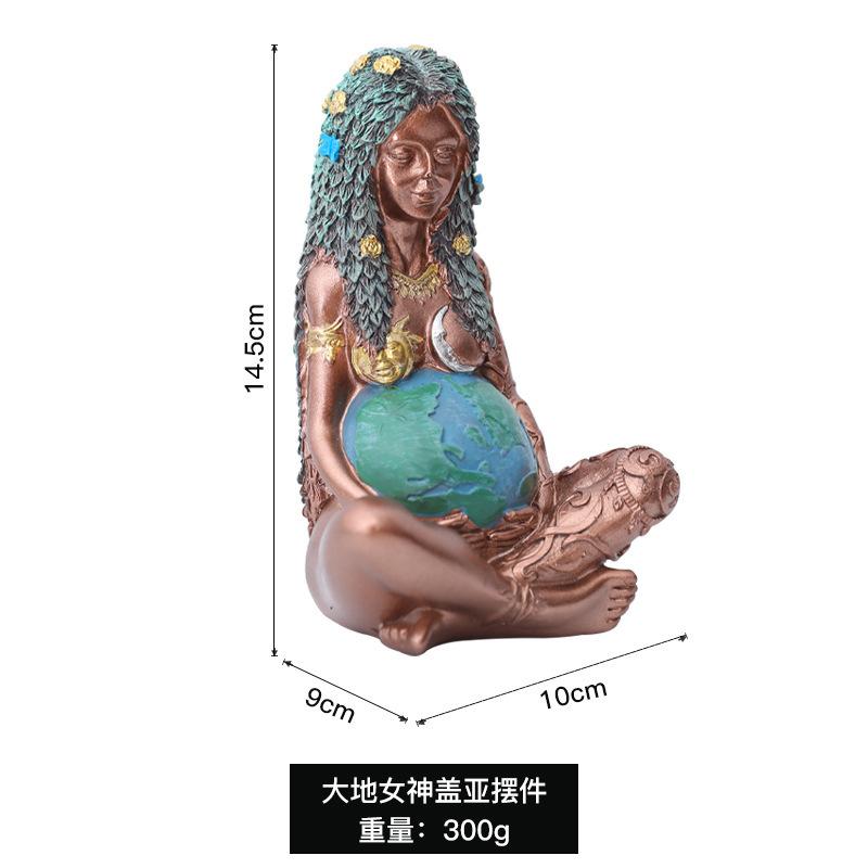 Mother Earth Statue Resin Art Gaia Goddess Sculpture for Mother Day Gift Home Decor