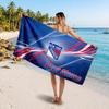 New York Rangers Customized Name Text Beach Towel, Soft Absorbent Towel Beach Pool Travel Personal Gift