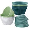 12 Packs Reusable Silicone Cupcake Liners Random Color Cupcake Baking Cups Multicolor Silicone Muffin Liners Kitchen Accessories