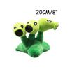Plush Threepeater Plant Vs Zombies Doll 17cm Stuffed Toy For Kids' Gifts