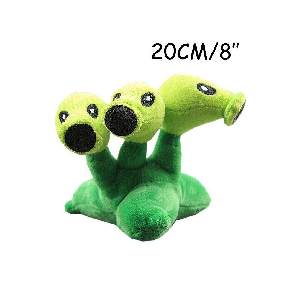 Plush Threepeater Plant Vs Zombies Doll 17cm Stuffed Toy For Kids' Gifts