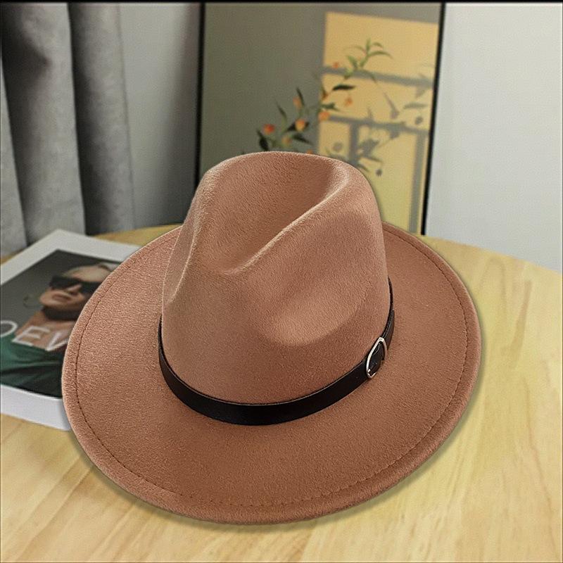 Spring and summer new retro cow head belt crimped woolen cowboy hat children's ethnic style outdoor grassland sunshade top hat