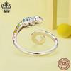 Aifle Sterling Silver Chameleon Adjustable Open Ring for Women