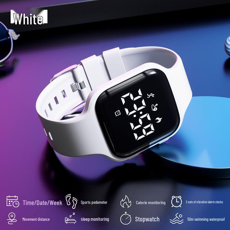 Waterproof Sport Smartwatch for Junior High Boys with Silent Alarm & Multifunctions