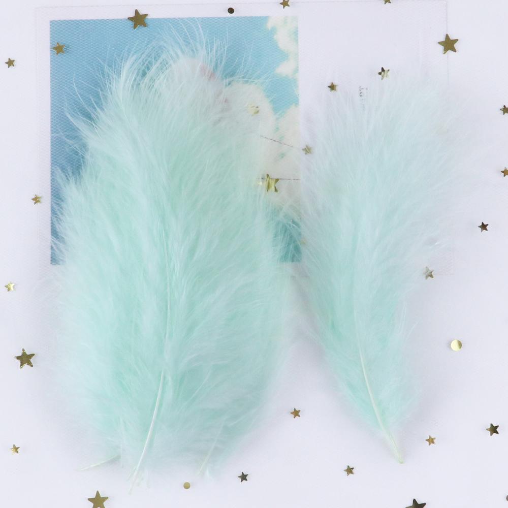 50 PCS Turkey Marabou Feathers 10-15CM Fluffy Decorative Feather for DIY Wedding Dress Jewelry Decoration Accessories Plumes