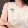 New National Style Auspicious Cloud Fritillary Brooch Femininity Pearl Corsage Light Luxury Niche Design Pin Suit Accessories