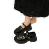 Platform British style small leather shoes 2025 new spring and autumn retro Mary shoes loafers black single shoes