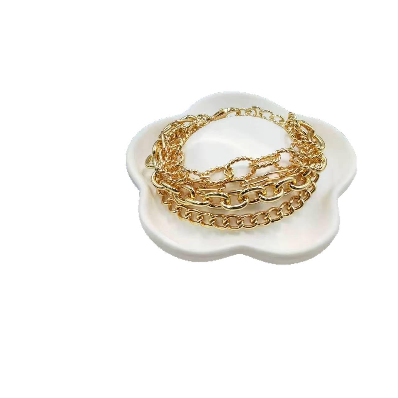 

European-American Punk Retro Multi-layer Metal Chain Bracelet/Anklet